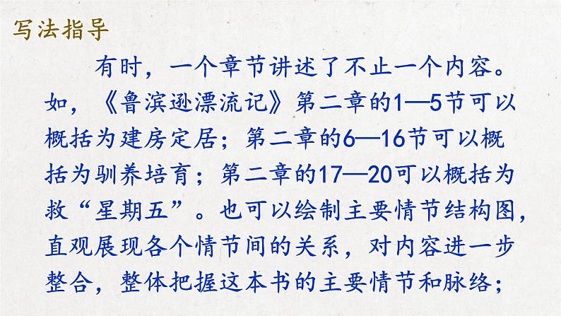 部编版 语文六年级下册 习作 写作品梗概 课件06