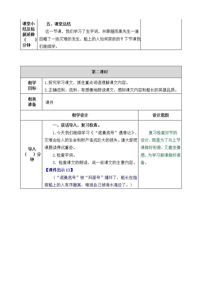 部编版语文四年级下册23 “诺曼底号”遇难记教案03