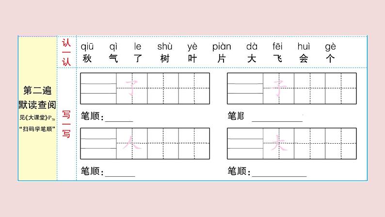 部编版 语文一年级上册复习练习课件  1 秋天第3页