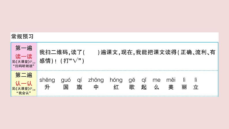 部编版 语文一年级上册复习练习课件  10 升国旗02