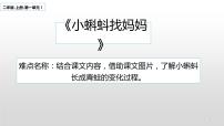 小学语文人教部编版二年级上册1 小蝌蚪找妈妈图文课件ppt