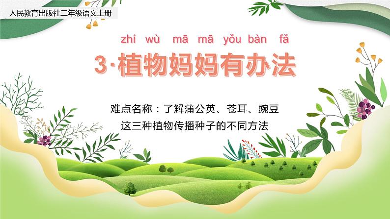 部编版语文二年级上册 3 植物妈妈有办法(33)（课件）第1页