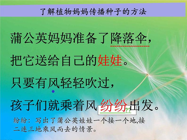 部编版语文二年级上册 3 植物妈妈有办法(34)（课件）第8页