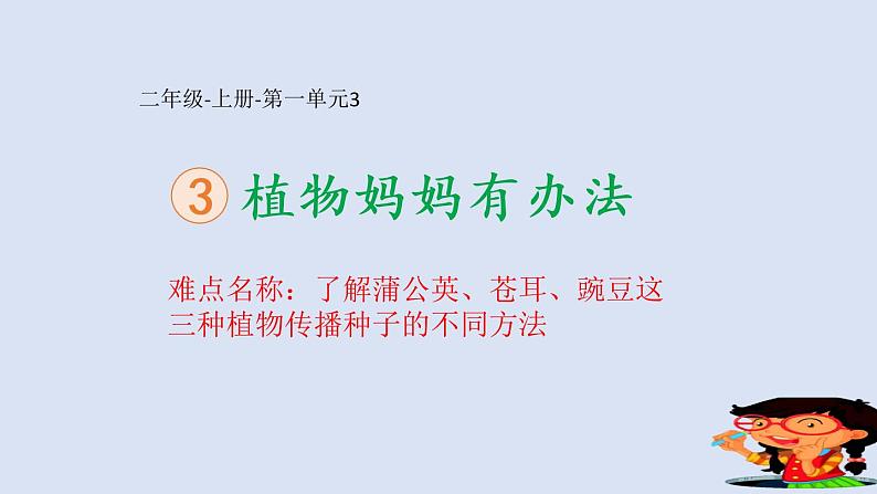 部编版语文二年级上册 3 植物妈妈有办法(1)（课件）第1页