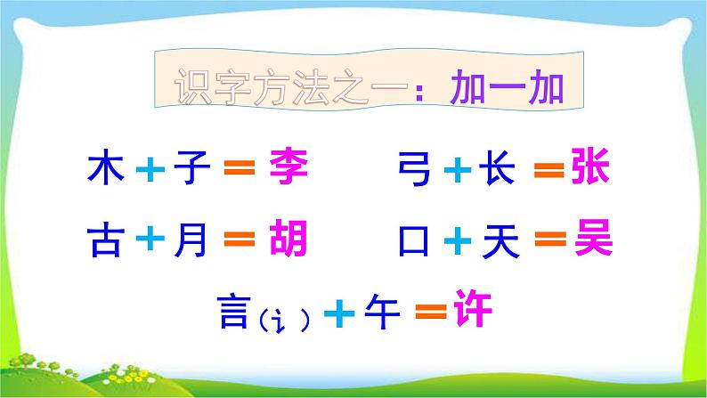 最新部编版一年级语文下册识字2姓氏歌完美课件第8页