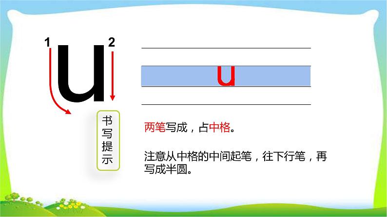 最新部编版一年级语文上册拼音2 i u ü y w优质课件07