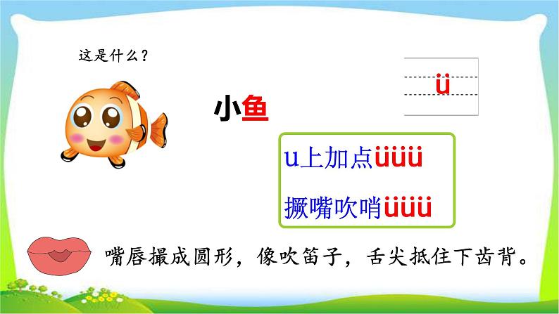 最新部编版一年级语文上册拼音2 i u ü y w优质课件08