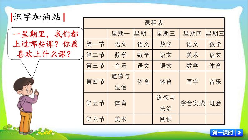 最新部编版一年级语文上册语文园地二优质课件02