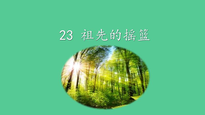 统编版二年级下册语文23 祖先的摇篮    课件（18张ppt）课件第1页