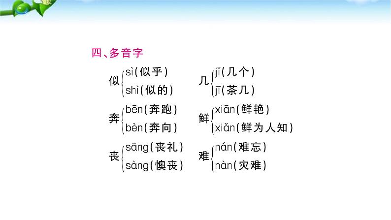 部编本人教版二年级语文下册第一单元复习课件PPT第5页