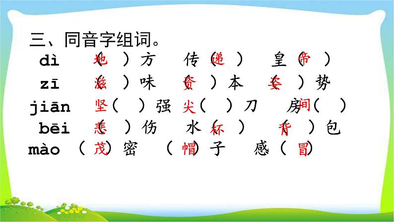 最新部编版四年级语文上册第四单元复习优质课件PPT07