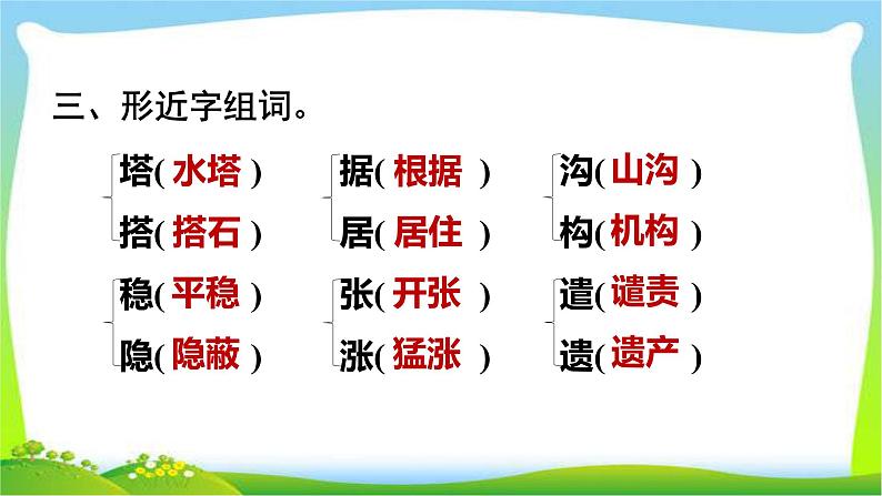 最新部编版四年级语文上册第二单元复习优质课件PPT第6页