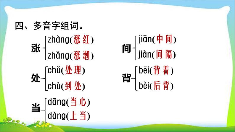 最新部编版四年级语文上册第二单元复习优质课件PPT第7页