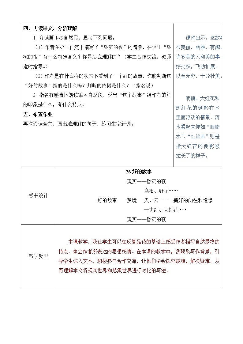 （部编版）六年级语文上册第八单元26 好的故事教案第2页
