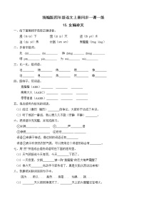 2021学年15* 女娲补天课时训练