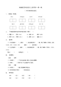 小学语文7 呼风唤雨的世纪综合训练题