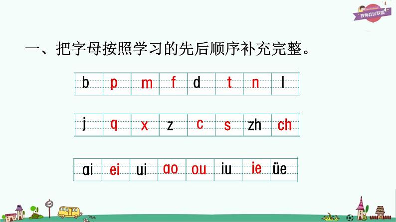 部编版语文一年级上册专项复习之一 拼音课件PPT02