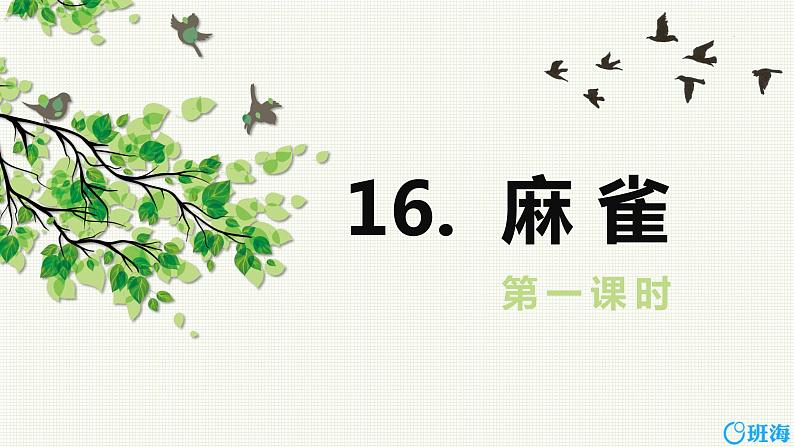 16.麻雀（2个课时）课件+教案01