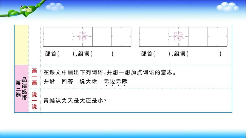 部编二年级上册语文12、坐井观天课件04