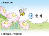 14 蜜蜂    生字教学课件（含自动播放配音）
