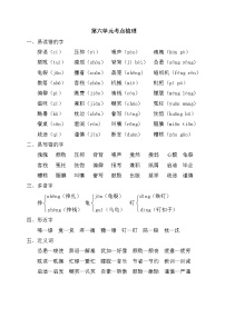 部编版语文五年级上册第六单元考点梳理课件PPT