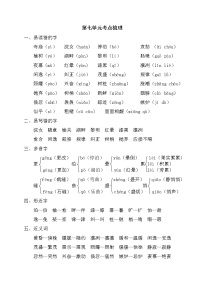 部编版语文五年级上册第七单元考点梳理课件PPT