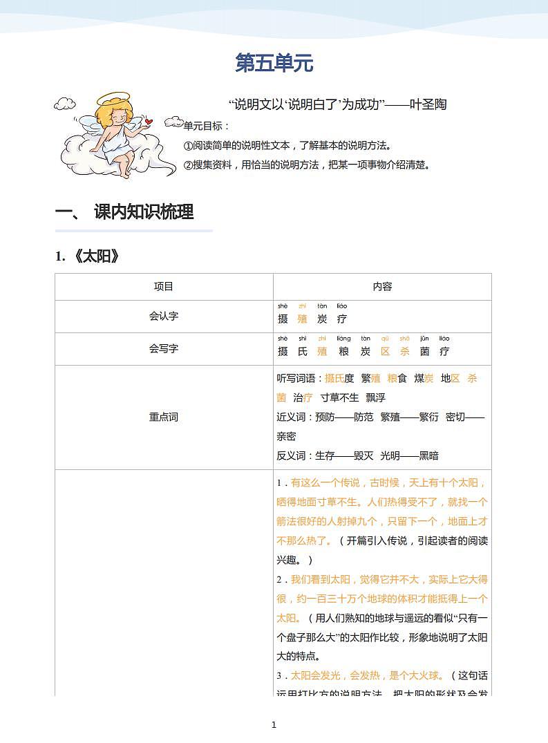 五上·第五单元-讲义（学生版）课件PPT第1页