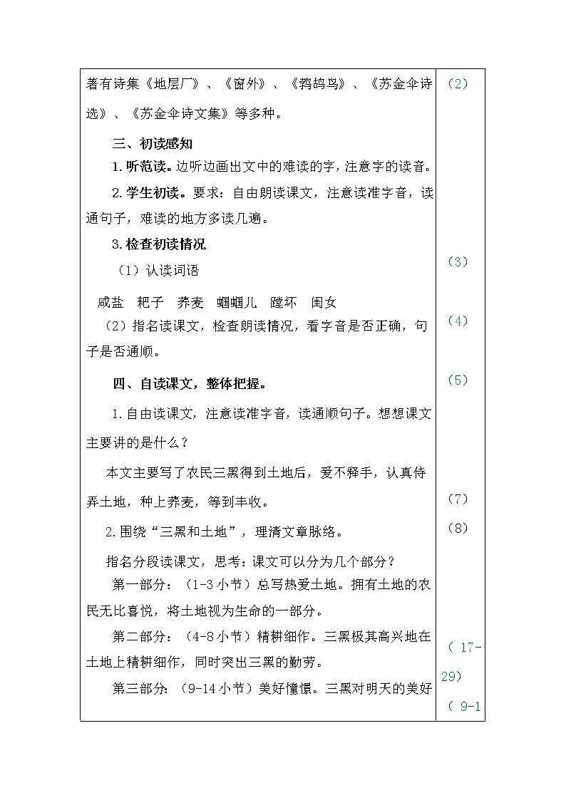 部编版语文六年级上册-21.三黑和土地  优质课件+优秀教案02