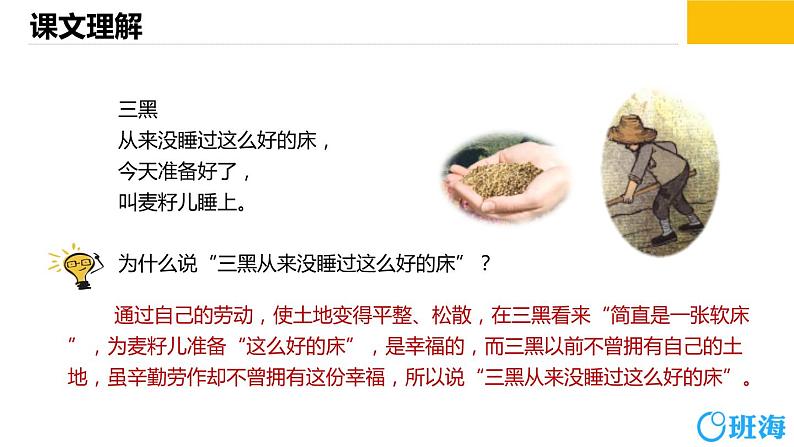 部编版语文六年级上册-21.三黑和土地  优质课件+优秀教案06