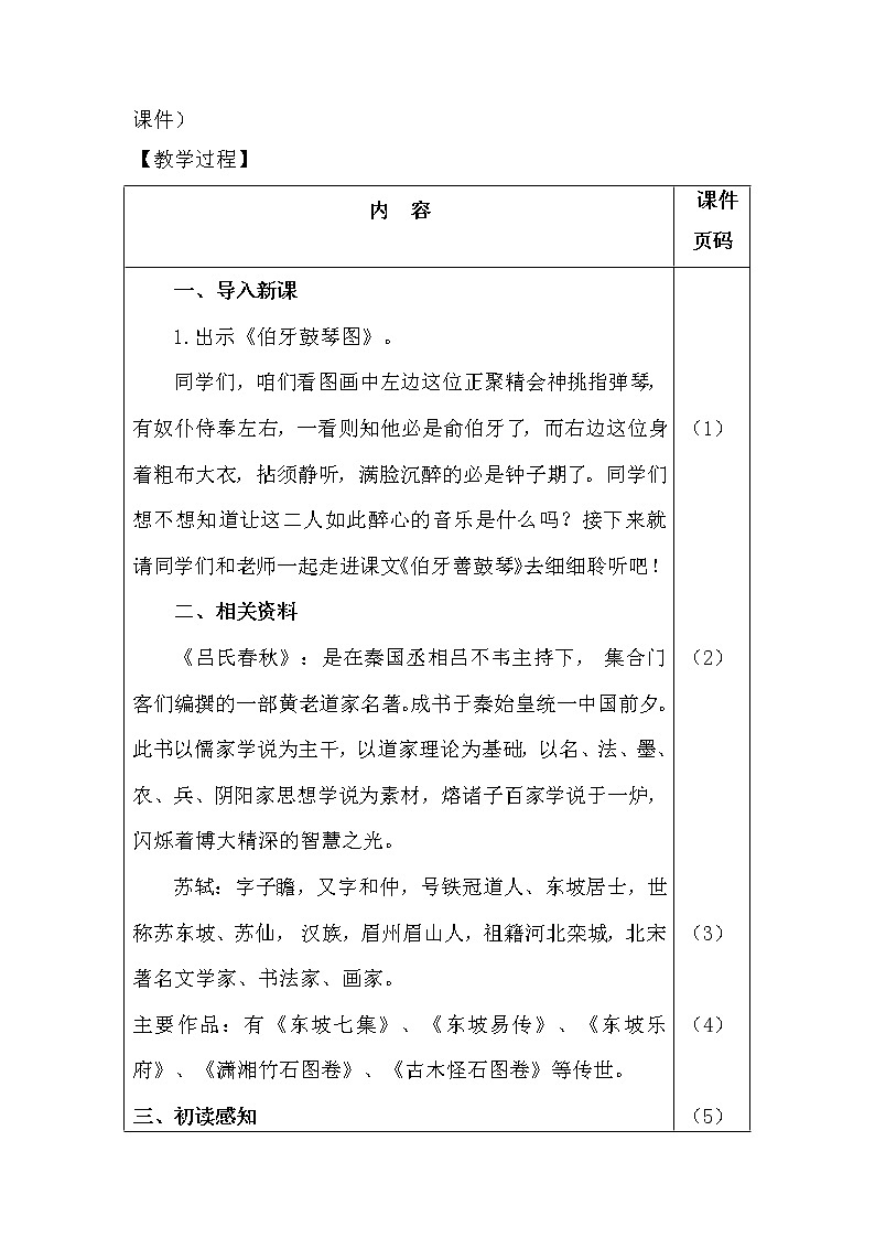 部编版语文六年级上册-22 文言文二则  伯牙鼓琴 优秀课件+优质教案02