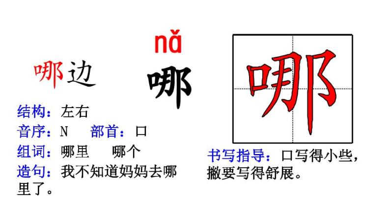 部编版二年级语文上册新生字卡片：偏旁部首、组词造句带拼音学案03