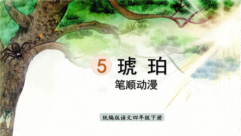 5.琥珀    生字课件（笔顺动漫）01