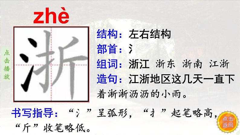 17.记金华的双龙洞    生字课件（笔顺动漫)02