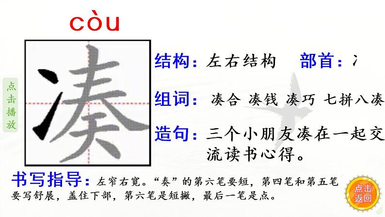 2.燕子  生字课件（笔顺动漫）02