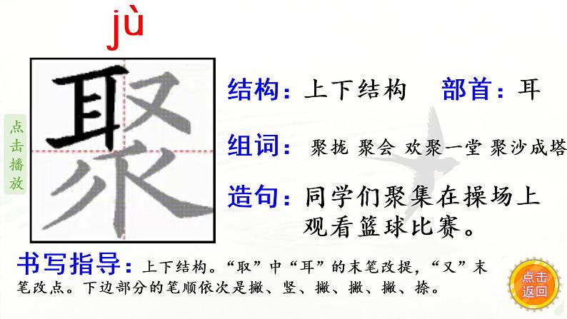 2.燕子  生字课件（笔顺动漫）05