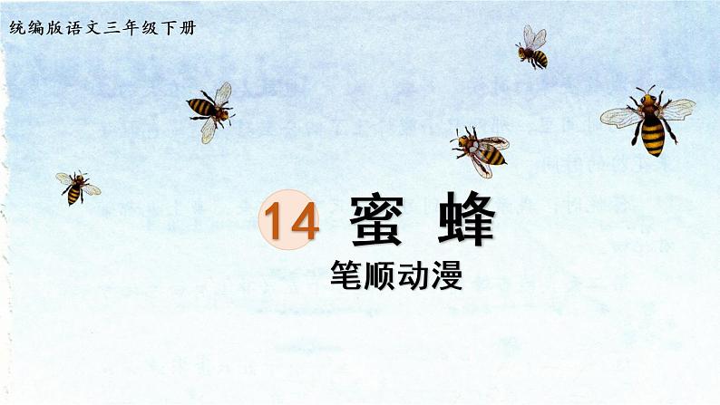 14.蜜蜂  生字课件（笔顺动漫）01