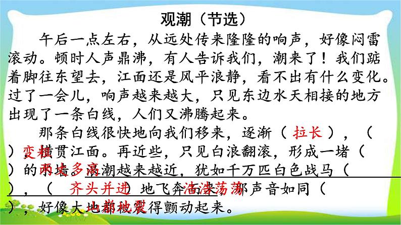 最新部编版四年级语文上册阅读指导专项复习优质课件PPT第3页