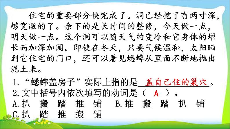 最新部编版四年级语文上册阅读指导专项复习优质课件PPT第7页