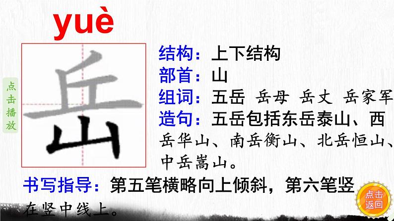 9.古诗三首  生字课件（笔顺动漫）第3页