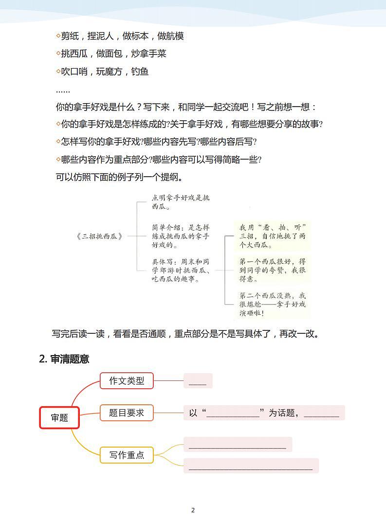 六上·第七单元【作文】秀出我的拿手好戏(学生版)课件PPT02
