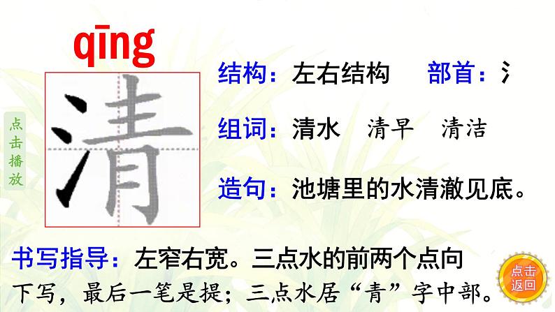 3.小青蛙  生字课件（笔顺动漫）03