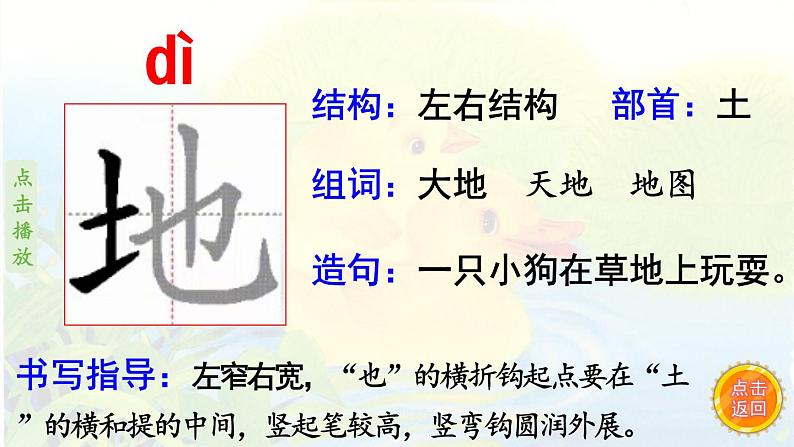 5.小公鸡和小鸭子  生字课件（笔顺动漫）04