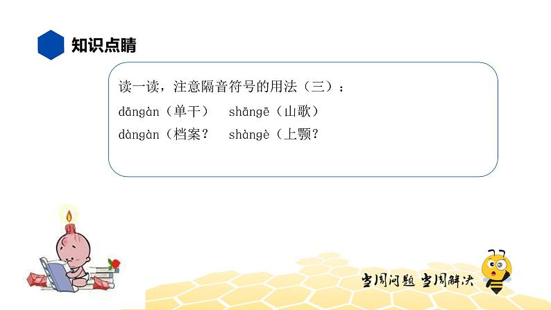 部编版语文二年级 【知识精讲】1.汉字(14)隔音符号课件PPT08