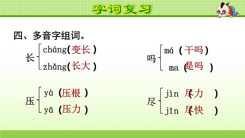 部编版 三年级上册语文 第4单元复习课件07