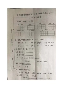 浙江省温州市海城新苗学校2020-2021学年第二学期二年级语文期末试卷  （图片版，无答案）