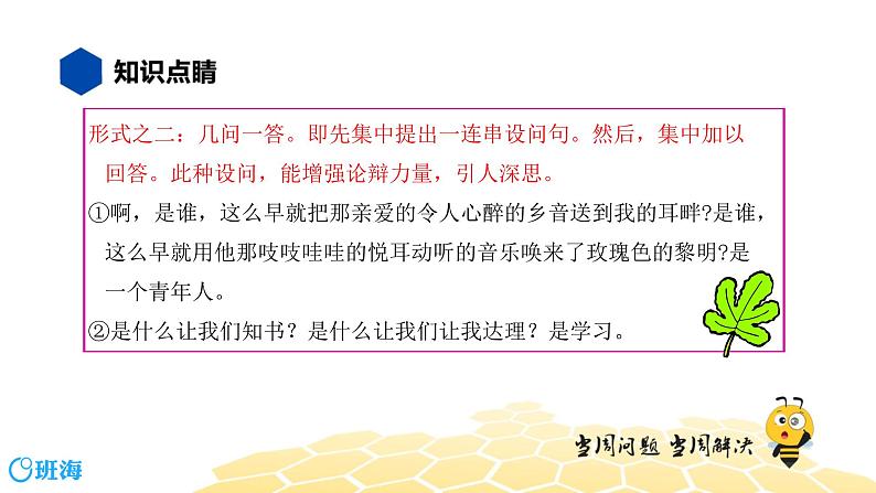 语文六年级 【知识精讲】3.句子(26)设问课件PPT04