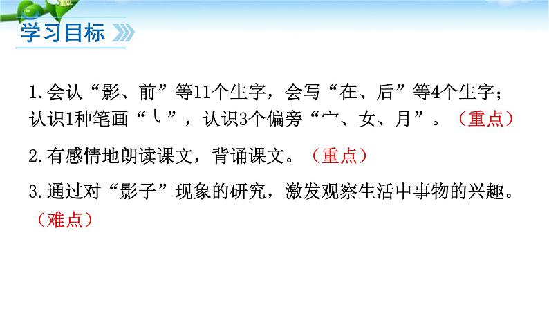 部编版一年级语文上册5影子 课件第3页