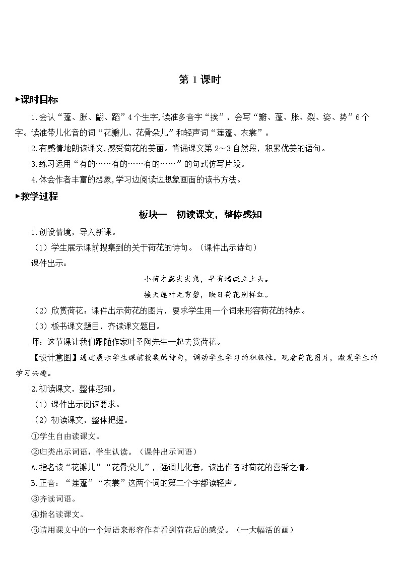 1.3《荷花》授课课件+教案02