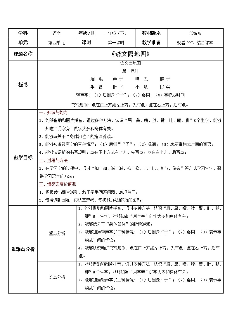 部编版语文一下《语文园地四》 第一课时 课件PPT（送教案）01