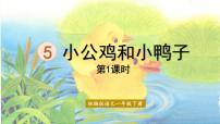 人教部编版一年级下册5 小公鸡和小鸭子集体备课ppt课件